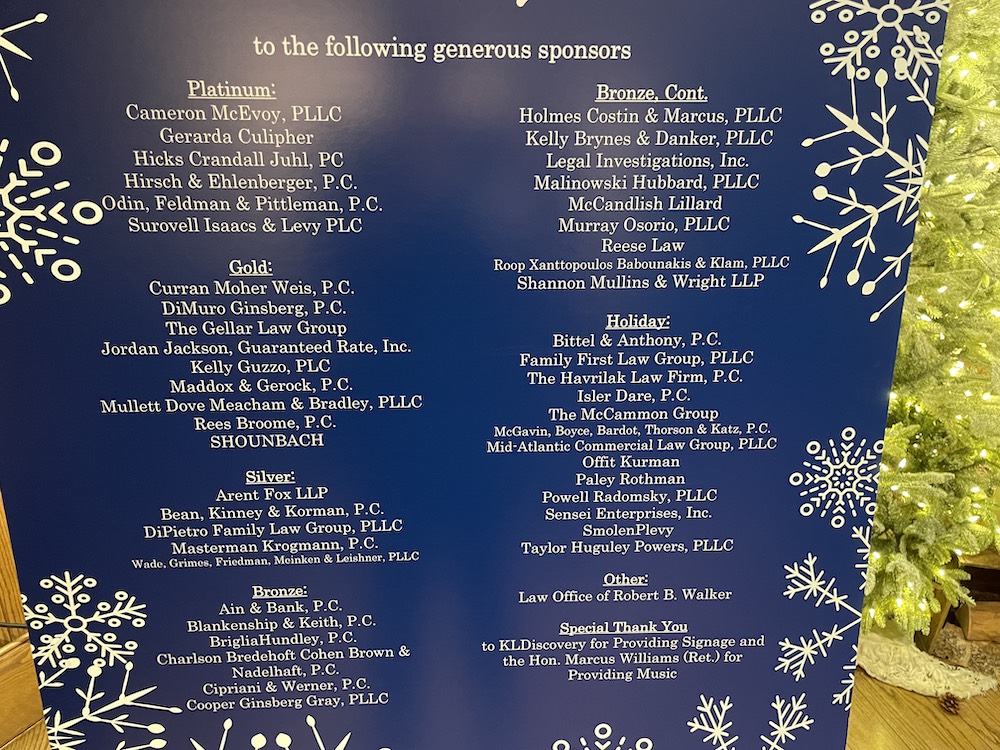 Holiday Reception Sponsors