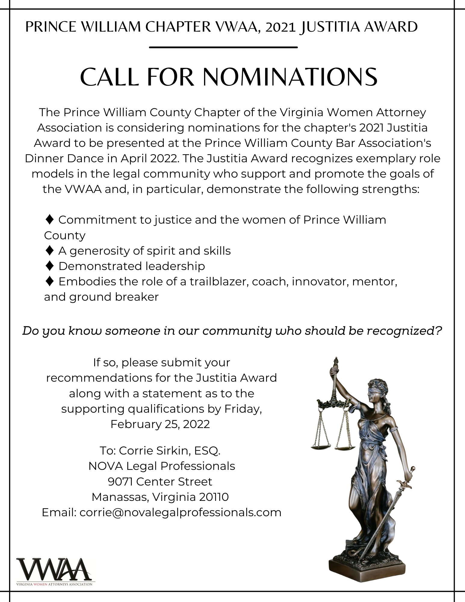 2021 Justitia Award